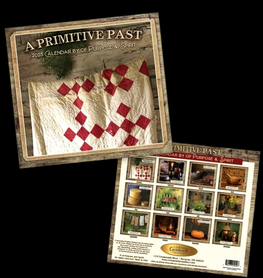 WCP25 "A Primitive Past" 2025 Wall Calendar Old Farmhouse Primitives