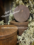 #TGBR Primitive "Aged" Brown Round Reproduction Pantry Boxes Set of 3