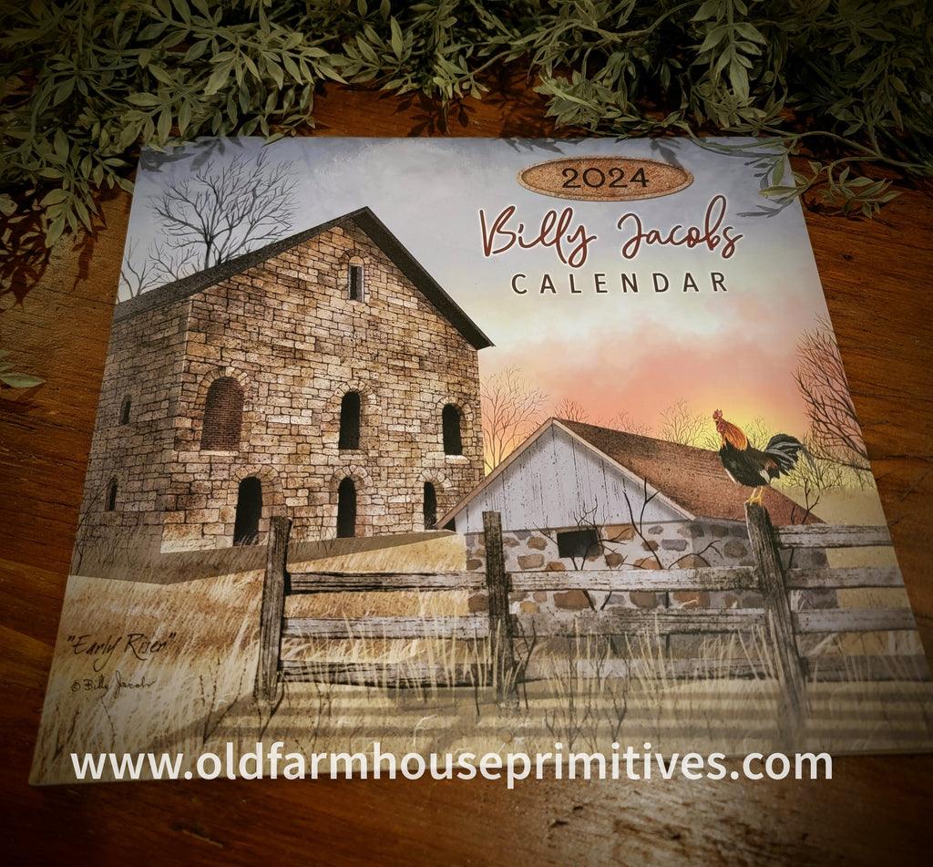 #WC24BJ quot Billy Jacobs quot 2024 Wall Calendar Old Farmhouse Primitives