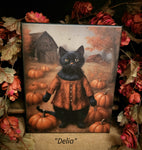 #HGC1066 Harvest Kitty "DELIA" 😺  8x10 Canvas Print