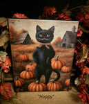 HGC1065 "HOPPY" Harvest Kitty 😺 8x10 Canvas Print