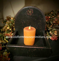 #WHSD-BLK  Primitive "Distressed Black" Wood Candle/Soap Box