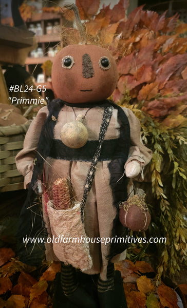 #BL24-G5 Primitive Pumpkin Girl "Primmie" by Bearing In Love ♥️