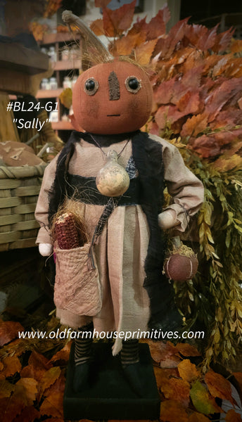 #BL24-G1 Primitive Pumpkin Girl "Sally" by Bearing In Love ♥️