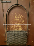 #FDB-BLK Primitive Large Flat Wall Or Door Basket - Black