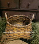 #GBH-M Primitive Mustard BoHo Basket With Handles