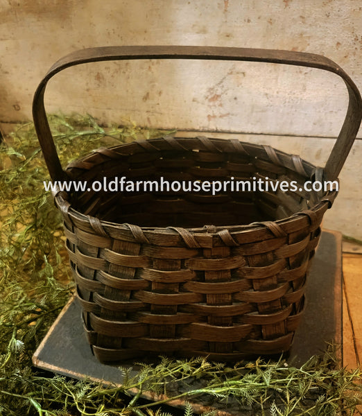 #WGKP-FB Primitive "Fawn Brown" Keeping Basket MADE IN THE USA