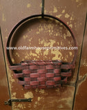 #WGSDB-CR Primitive "Colonial Red" Small Door Basket