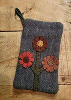 #HSD214744 "Chelsea Steel" Folkart Wool Pouch