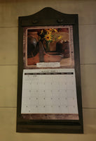 #WHC-MR Primitive "Distressed Mushroom" Wood Calendar Holder