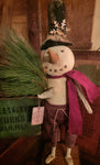 #RCW-7  "FRANK" Snowman with Mini Checked Pants By RUGGED CHIC