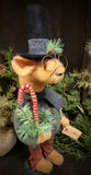 #RAM4  "Wilbur" Christmas Mouse with Candy Cane