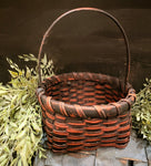 #BK43 Hand Woven Burgundy Basket 🇺🇸 MADE IN THE USA!