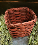 #BK44 Hand Woven Burgundy Tissue Basket 🇺🇸 MADE IN THE USA!