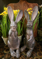 #N1804A "Paws Down" Blackened Resin Rabbit