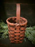 #BK45B Burgundy Utensil/Wine Basket