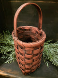 #BK45B Burgundy Utensil/Wine Basket