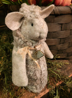 #RJSHP  Handmade "BELLA" Stump Doll Lamb With Bell - MADE IN USA