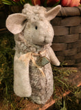 #RJSHP  Handmade "BELLA" Stump Doll Lamb With Bell - MADE IN USA