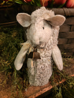 #RJSHP  Handmade "BELLA" Stump Doll Lamb With Bell - MADE IN USA