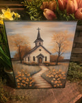 #HGC1102 Springtime Church Canvas Print 8x10