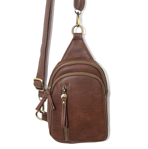 #L8166-02 "Mocha" Skyler Sling Bag