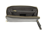 #L8107-98 "Charcoal" Chloe Zip Around Wallet/Wristlet