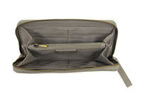 #L8107-10 "Gray" Chloe Zip Around Wallet/Wristlet