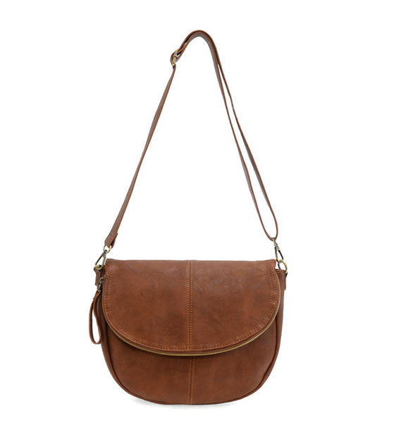 #L8214-62 "Saddle" Selma Saddle Crossbody Bag