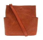 #L8089-39 "Burnt Orange" Kayleigh Side Pocket Bucket Bag