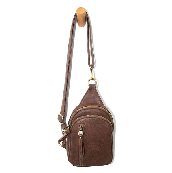 #L8166-64 "Cognac" Skyler Sling Bag