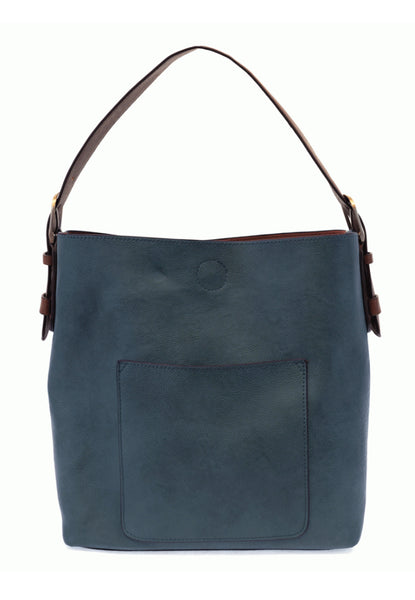 #L8008-62 "Chambray" Hobo Bag With Coffee Handle