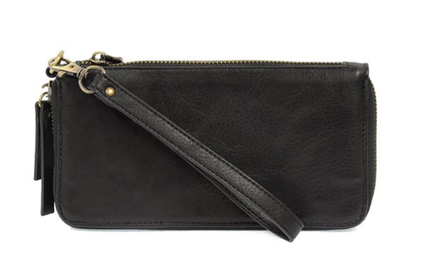 #L8107-00 "Black" Chloe Zip Around Wallet/Wristlet