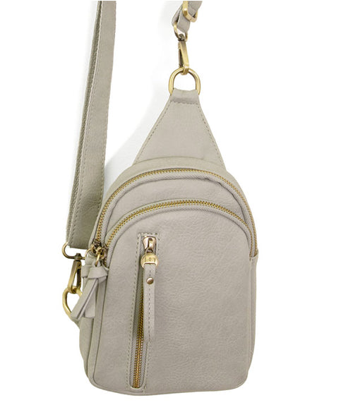 #L8166-10 "Gray" Skyler Sling Bag