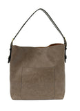 #L8008-94 "Mushroom" Hobo Bag With Black Handle