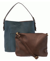 #L8008-62 "Chambray" Hobo Bag With Coffee Handle