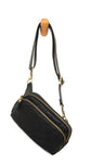 #L8212-00 "Black" Kylie Double Zip Sling/Belt Bag