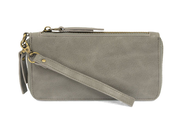 #L8107-10 "Gray" Chloe Zip Around Wallet/Wristlet