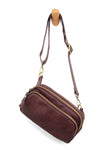 #L8212-18 " Aubergine" Kylie Double Zip, Sling/Belt Bag