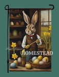 #GF-1113 "Elliott The Artist Rabbit" Garden Flag