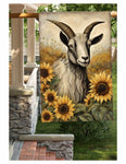 #LF-2506 "Goat & Sunflowers" Yard/House Flag