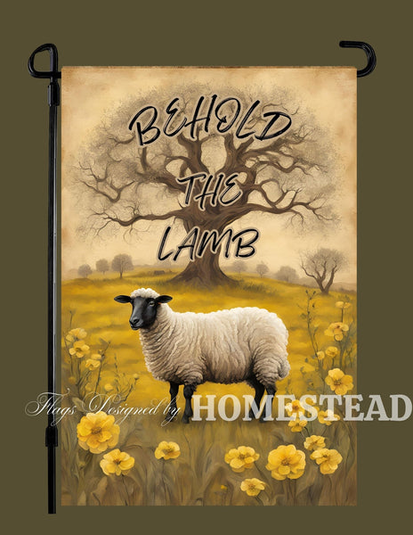 #GF-1109 "Behold The Lamb" Garden Flag