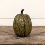 WS221185  7.5In Olive Green Tall Pumpkin