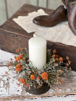 FG6400  3In Fall Garden Candle Ring- Pumpkin