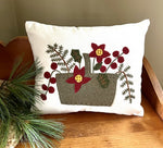 CUAEC  Poinsettia w/ Berries Pillow