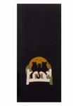 ETGP0001  Cats on a Fence Black Towel