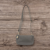 #L8000-108 "Dark Grey" Mini Crossbody Clutch