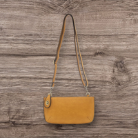 #L8000-142 "Honey" Mini Crossbody Wristlet Clutch