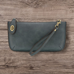 #L8000-143 "Washed Denim" Mini Crossbody Wristlet Clutch