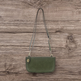 #L8000-144 "Hunter Green" Mini Crossbody Wristlet Clutch